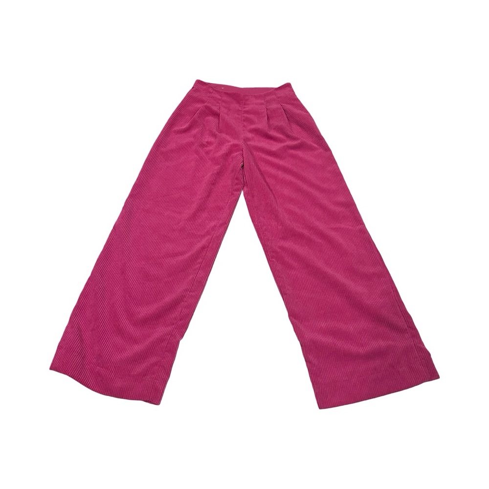 Prologue pink Ribbed Corduroy wide leg pants | Fuchsia | gently pre loved